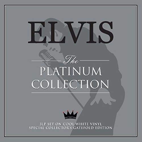Album cover for Elvis The Platinum Collection featuring a silhouette of Elvis Presley.