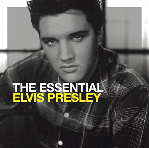 Black and white portrait of Elvis Presley with album title text.