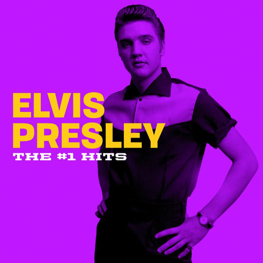 CD cover featuring a young Elvis Presley in black and white, purple background.