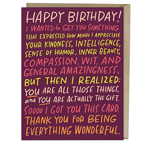 Purple birthday card with handwritten-style text expressing appreciation.