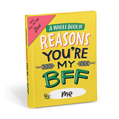Yellow book cover with colorful text reading "Reasons You're My BFF.