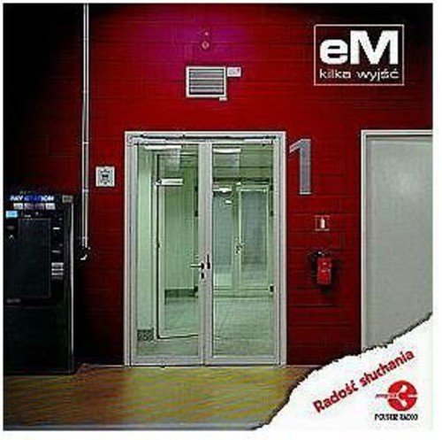 CD cover: red brick wall with glass doors and white lettering.