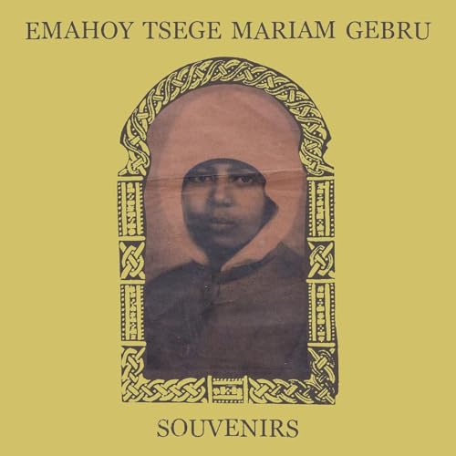 Vinyl album cover for Emahoy Tsege Mariam Gebru’s “Souvenirs,” featuring a portrait.