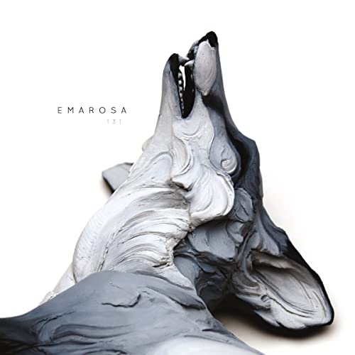 CD cover for Emarosa’s “131” featuring a textured, grey wolf sculpture.