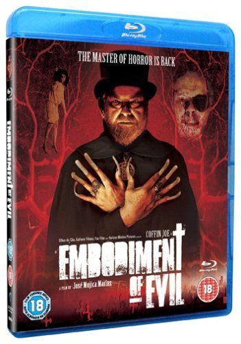 Blu-ray cover for Embodiment of Evil featuring a man with long fingernails, top hat.