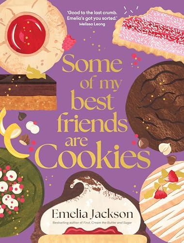 Cookbook cover with illustrations of various cookies and the title text.