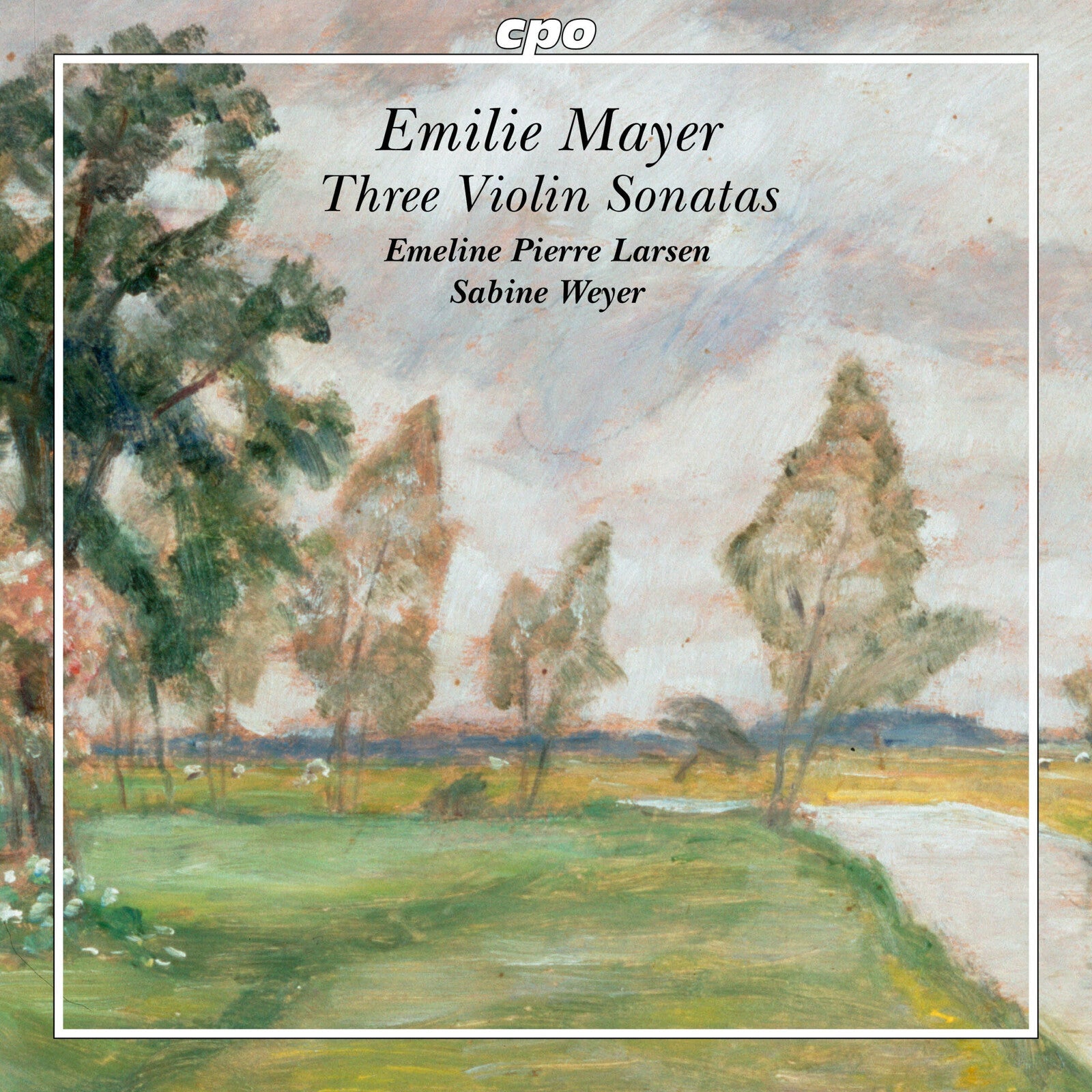 CD cover: landscape painting with trees and text naming composers/performers.