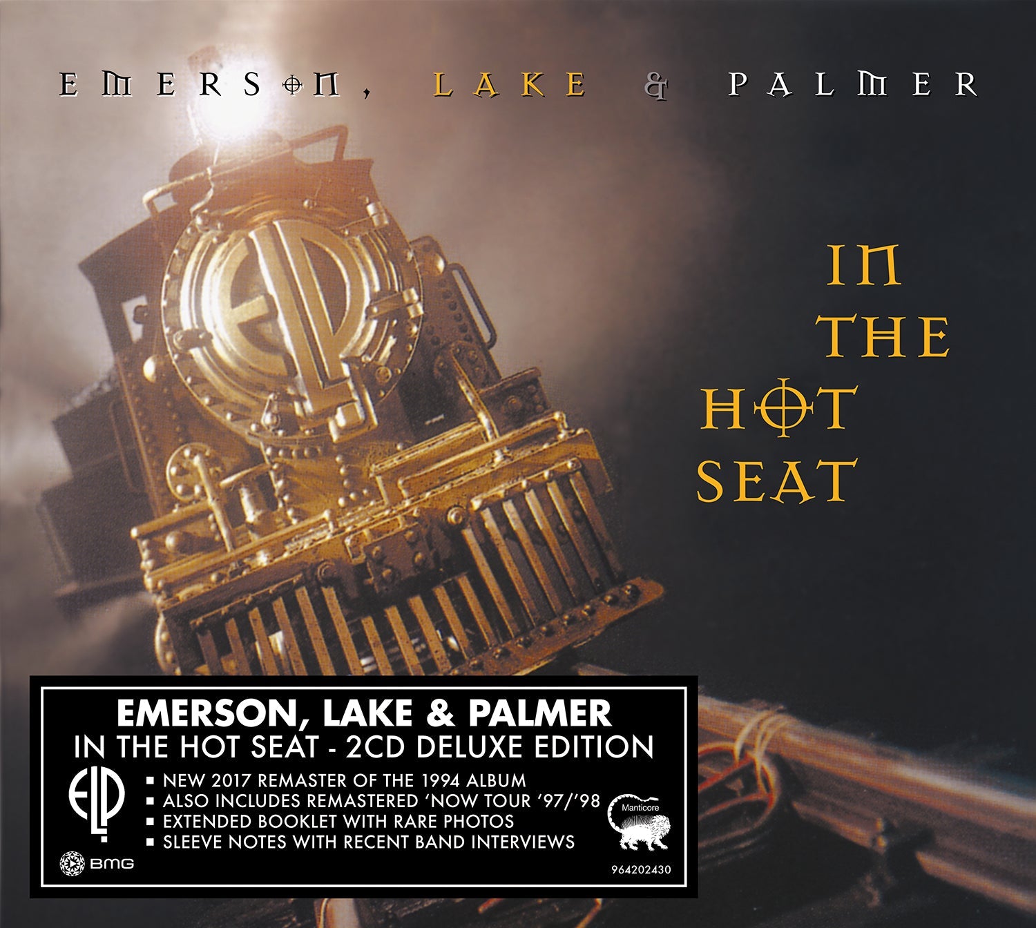Emerson, Lake & Palmer album "In The Hot Seat" CD cover art.