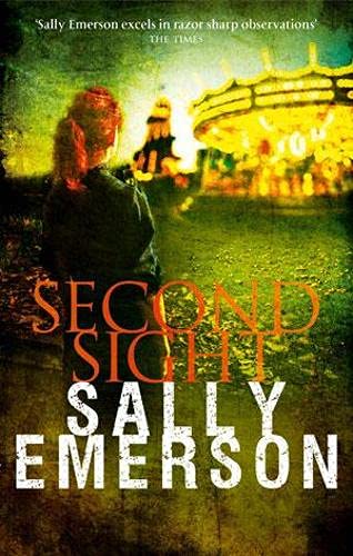 Book cover: woman with red hair, carousel, and title "Second Sight.