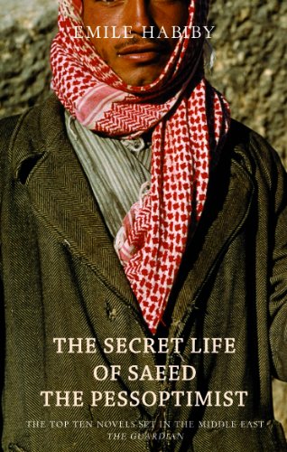 Book cover: man in keffiyeh and coat, title "The Secret Life of Saeed.