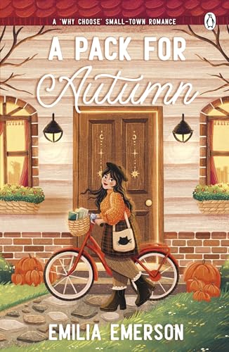 Book cover: woman with bicycle in front of a brick house.