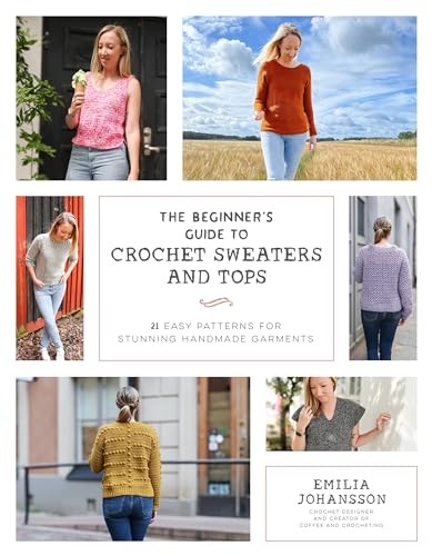 Book cover featuring women modeling crocheted sweaters and tops.