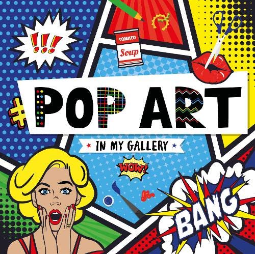 Colorful pop art collage with a blonde woman, comic bubbles, and bold text.