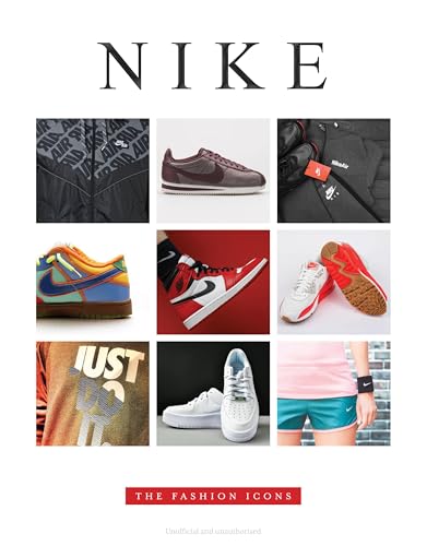 Book cover featuring a grid of Nike shoes and apparel in various colors.