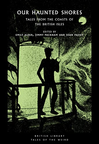 Book cover: dark, ghostly figure on a shore with green waves.