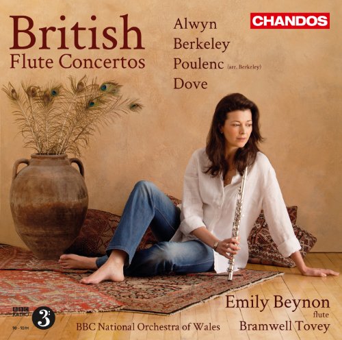 CD cover with a woman holding a flute, sitting on a patterned rug.