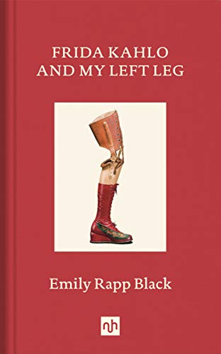 Red book cover with a prosthetic leg image and white text.