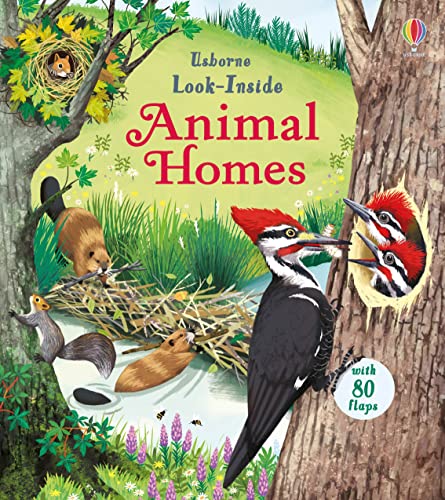 Book cover showing a woodpecker, beavers, and squirrels in a forest habitat.