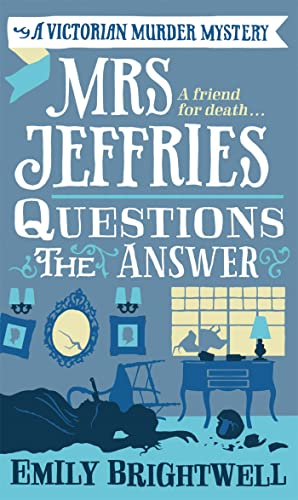 Book cover: "Mrs Jeffries Questions the Answer" with a shadowy figure.