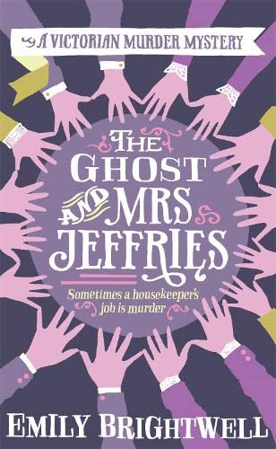 Book cover: “The Ghost and Mrs Jeffries” with hands and purple tones.