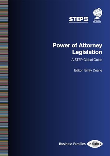 Book cover for Power of Attorney Legislation: A STEP Global Guide on blue background.