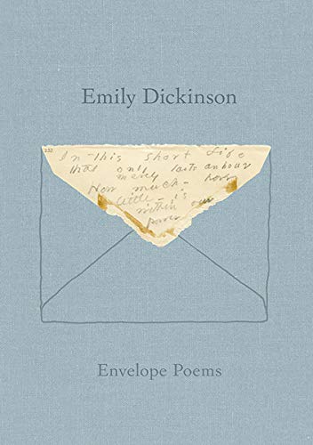 Book cover titled Envelope Poems by Emily Dickinson featuring a handwritten envelope illustration.