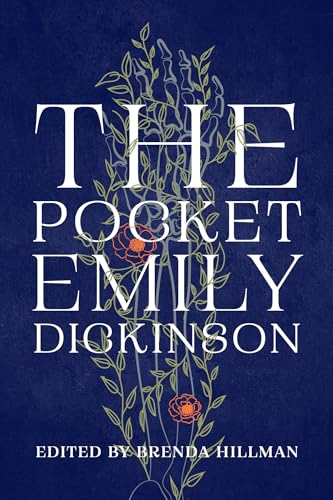 Book cover: "The Pocket Emily Dickinson" with floral illustrations.