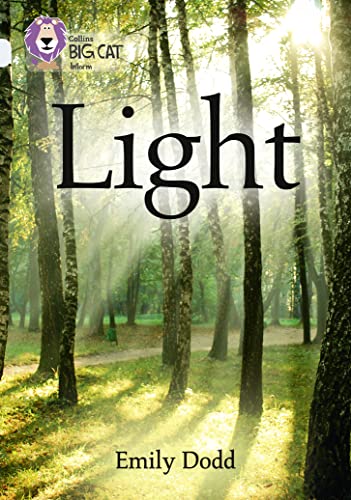 Book cover titled Light by Emily Dodd featuring sunlight filtering through a forest.