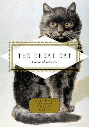 Book cover featuring a black cat with golden eyes and the title The Great Cat.