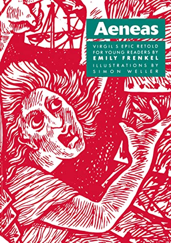 Book cover with a red and white woodcut illustration and green title text.