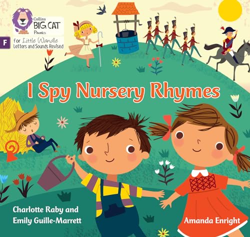 Book cover: “I Spy Nursery Rhymes” with children and fairytale scenes.