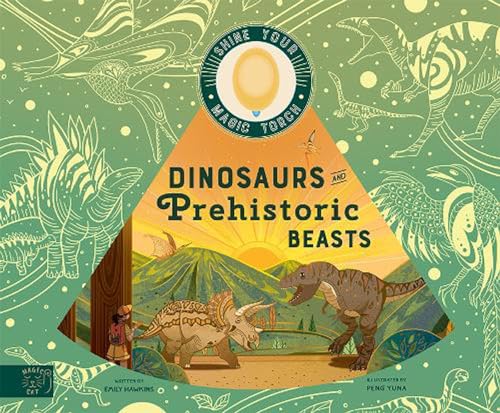 Book cover depicting dinosaurs and prehistoric beasts in illustrated style.