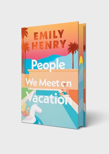 Book cover with palm trees, a pool, and the title "People We Meet On Vacation.