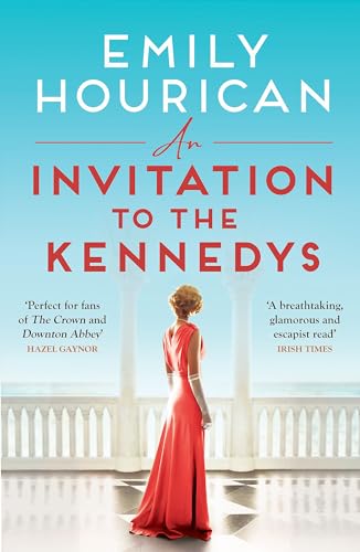 Book cover showing a woman in a red dress standing on a balcony.
