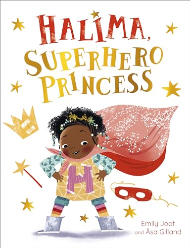 Illustration of a young Black girl as a superhero princess.