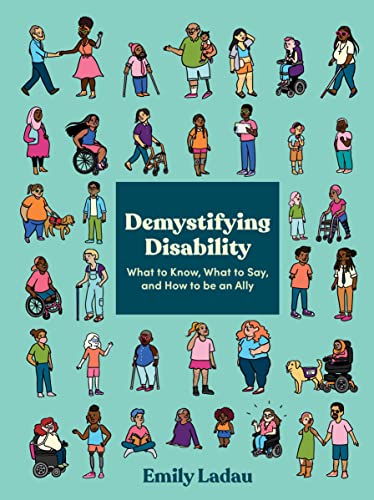Book cover with diverse illustrated people, some with visible disabilities.