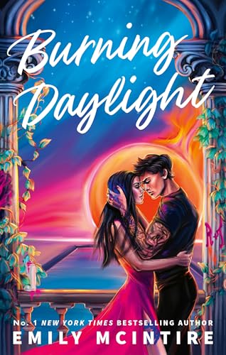 Book cover: couple embracing within an ornate, arched window frame.