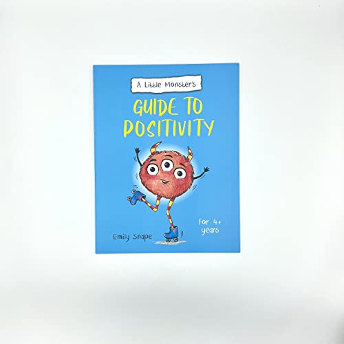 Blue children’s book cover with a red, furry monster on roller skates.