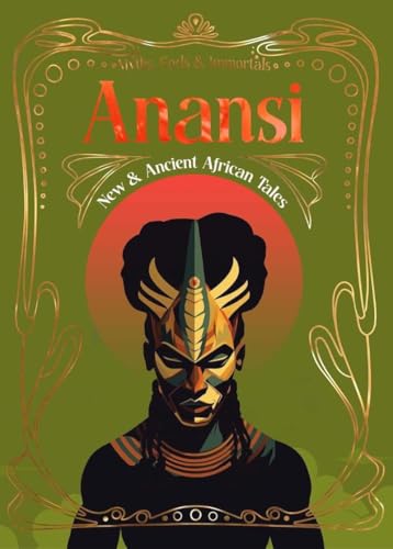 Book cover featuring a stylized portrait of Anansi, a West African trickster god.
