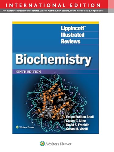 Front cover of Lippincott Illustrated Reviews: Biochemistry, Ninth Edition, featuring a molecular structure graphic.