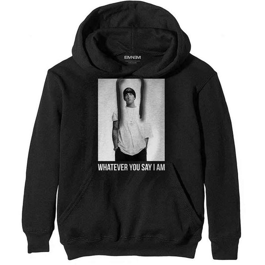 Gray hoodie with "Whatever" text, likely featuring Eminem branding, size XX-Large.