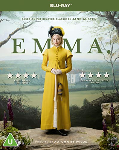 The image depicts a Blu-ray cover featuring a woman in a long, yellow dress standing outdoors.