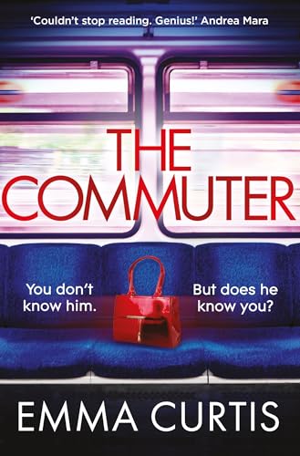 Book cover: "The Commuter" by Emma Curtis, featuring a red handbag.