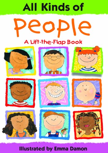 Cover of All Kinds of People lift-the-flap book featuring illustrations of diverse children's faces.