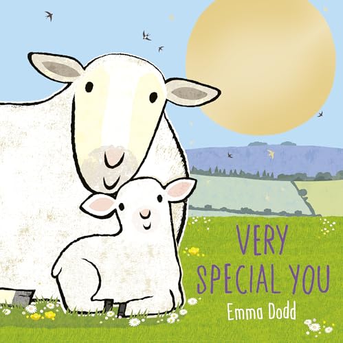 Illustration of a mother sheep and lamb in a grassy field.