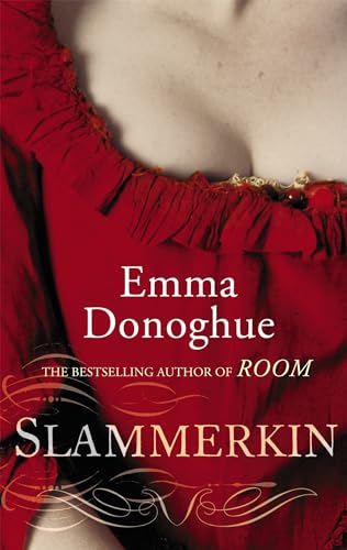 Book cover featuring a woman wearing a red dress with a ruffled neckline.