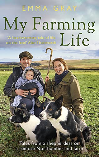 Book cover featuring a family, dogs, and rural landscape.