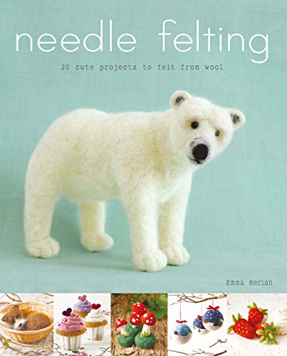Book cover featuring a needle-felted polar bear and smaller project examples.