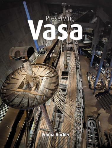 Book cover showing the preserved wooden hull of the Vasa warship.