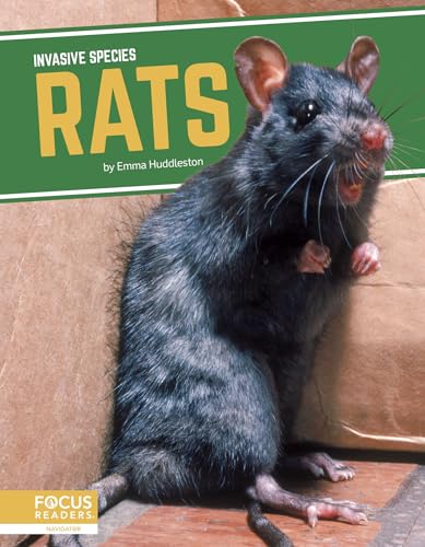 Book cover featuring a close-up of a dark gray rat, titled "Rats.